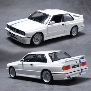 브라고 1:24 BMW 모형 3 Seies M3 다이캐스트 자동차 올드카 클래식, 화이트, 1개