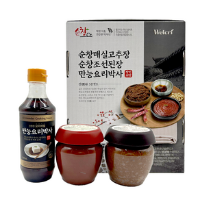 순창 만능요리박사 3종 선물세트(고추장500g+된장500g+만능소스500ml) 양념장 자취생 집들이 명절 추석 선물세트, 5세트, 1.5L