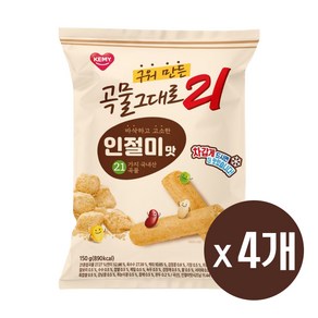 [곡물그대로21] 크리스피롤 인절미맛, 4개, 150g