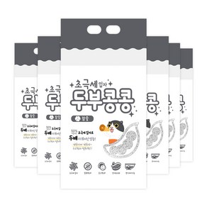 두부콩콩 초극세입자 참숯 7L x6개세트(1box) 고양이 모래, 6개