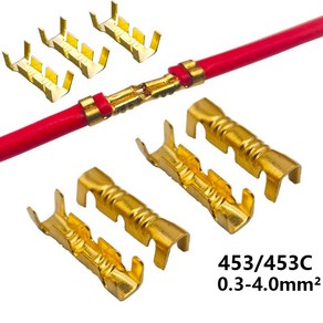 U자형 터미널 탭 콜드 인서트 와이어 커넥터 전기 작은 톱니 453 /453C 0.34.0 mm, [02] 453C 2.54.0MM
