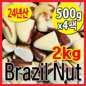 24년산 햇 브라질너트(반태) 500gx4팩 페루산 브라질넛, 4개, 500g