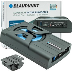 BLAUPUNKT GTH80PRO 8 증폭 서브우퍼 300와트 액티브 플랫 컴팩트 디자인