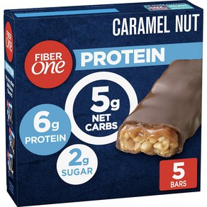 Fibe One Chewy Potein Bas Caamel Nut Potein Sn Fibe One 츄이 프로틴 바 카라멜 너트 프로틴 스낵 1.17온스 5c, 5개