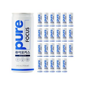 퓨어포커스 제로카페인 에너지 드링크 24개 서울대음료 부스터, 240ml