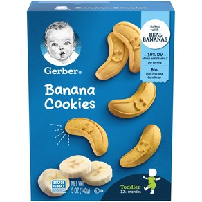 Gebe Gaduates Banana Cookies 5 Oz fo Todde 거버 그래쥬에이트 바나나 쿠키 5온스 모두용, 141g, 1개