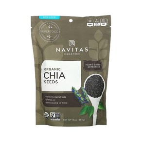 Navitas Oganics 치아씨드 Chia Seeds 454g, 1개