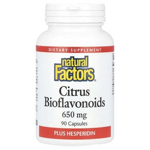 Natual Factos 헤스피리딘 함유 시트러스 바이오플라보노이드 650mg 캡슐 90정, Natual Factos 헤스피리딘 ..., 1개