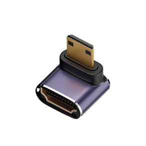 JA210 Coms 8K HDMI 2.1 to Mini HDMI 젠더 하향 꺾임