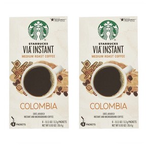 스타벅스 VIA 인스턴트 커피 8개입 2팩 콜롬비아 Stabucks VIA Instant Coffee Medium Roast Colombia, 1개