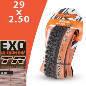 MAXXIS ASSEGAI(M356RU) 튜브리스 27.5x2.5 2.6 DD 다운힐 EXO + 크로스 컨트리 MTB 자전거 타이어, 29x2.50 엑소 TR Y, 1개