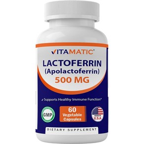 비타매틱 락토페린 500mg 베지터블 캡슐, 1개, 60정