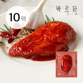 바르닭 소스품은 닭가슴살 떡볶이맛, 100g, 10개