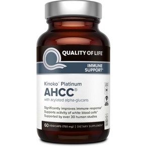 키노코 플래티넘 AHCC 750mg 면역 보충제 삶의 질 60개 222804, 1개, 60정