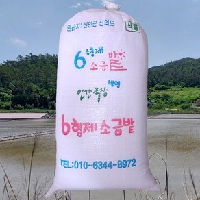 6형제소금밭 천일염 20kg 신안소금 신안천일염 국산소금 굵은소금, 1개