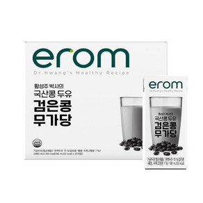 [이롬] 황성주 검은콩무가당두유 190ml 40팩, 40개