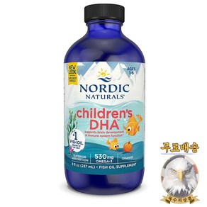 미국산 노르딕내추럴스 Childen's DHA Xta 237ml Omega 3 530mg Nodic Natuals 선물증정, 1개