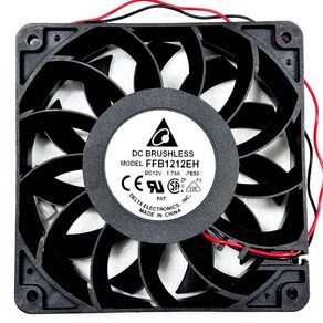 DELTA 냉각팬 FFB1212EH 12V 1.74A 2선 120x120x25mm 델타 쿨러 냉각팬, 1개