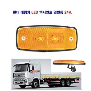 송학 LED 엑시언트 옆면등 파비스 올뉴마이티 차폭등 사이드등(짹타입) 24V, 24V 옆면등(짹타입), 1개