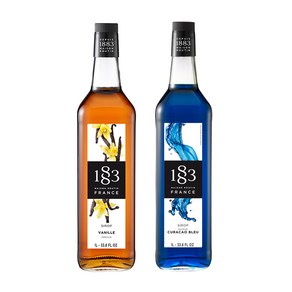 1883 바닐라 시럽 1000ml+1883 블루큐라소 시럽 1000ml, 1L, 2개