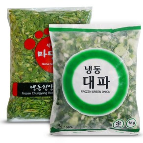 냉동 대파 1kg + 청양 고추 1kg /라면/찌개/볶음