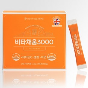 비타민C CMG제약 비타채움3000 비타민C 아연 셀렌 3.5g 60포x1, 1개, 60회분