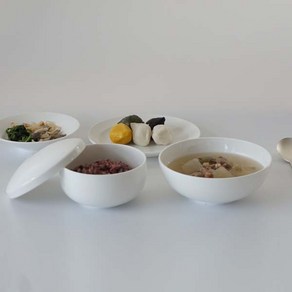 한국도자기 백지(수복) 단반상기 6p, 6개