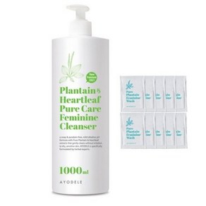 아요델 질경초 여성청결제 1000ml + 1회용 파우치 4ml x 10p, 1세트