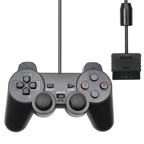 유선 게임 패드 소니 PS2 컨트롤러 만도 PS2/PS2 조이스틱 플레이 스테이션 2 진동 충격 조이패드 USB PC Contole, [01] Black5, 1개, 03 Black