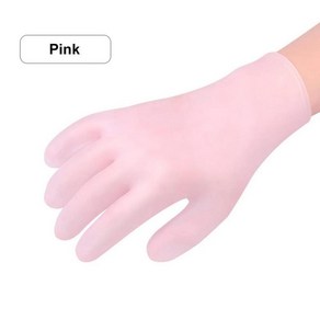 실리콘 보습 장갑 발 양말 건조하고 갈라진 관리 스파 페디큐어 마사지, 1개, 6. glove pink