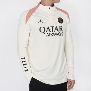 나이키 PSG 파리 생제르맹 긴팔티 Jodan Stike DRI-FIT 써드 드릴 탑 아이보리-핑크