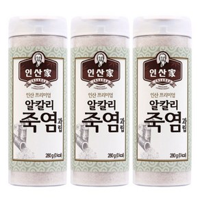 인산가 프리미엄 알칼리죽염 과립 280g 3회죽염 과립/한국/양치 조리 등/무료배송, 3개