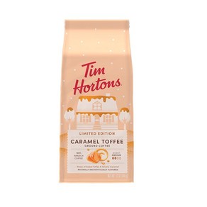 팀홀튼 Tim Hotons 355ml12온스 그라운드 백 캐러멜 토피 맛 100 아라비카 커피, 1개