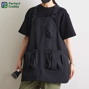 러블리 모던 카폐 미술학원 감성 숏 방수 앞치마, 1개, 블랙