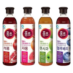 청정원 홍초 900ml 자몽 + 석류 + 풋사과 + 블루베리 각 1개씩 총 4개, 1개