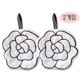 [마켓인디고] 프렌치 오브제 고리형 주방타올 주방수건 핸드타올/1세트2개입, 1세트, 로즈
