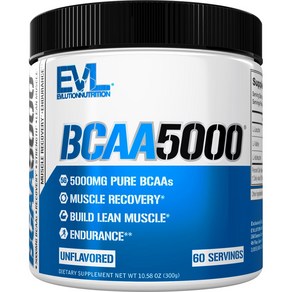 Evlution Nutrition BCAA 5000mg 언플레이버드