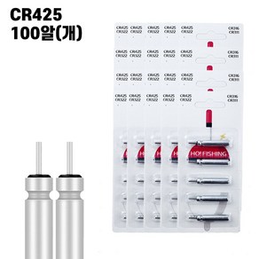 CR425 배터리 3V 리튬 전지 낚시용 전자찌 LED 미끼 소형 건전지, 100개