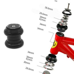 호환 고정 기어 자전거 베어링 세트 로드 바이크 스티어링 칼럼 헤드셋 34mm 44mm, [01] 34mm, 01 34mm, 1개