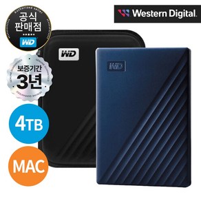 WD NEW My Passpot Fo Mac Gen4 외장하드 4TB, 블루