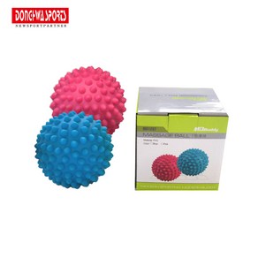 테라피볼 핑크/블루 돌기마사지볼 라크로스볼 딱딱한볼 MD Buddy [동화스포츠 공식 제품], 핑크9cm, 1개