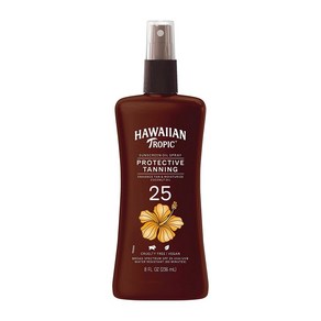 Hawaiian Topic 태닝 오일 펌프 스프레이 SPF 25 8 Fl Oz, 1개, 236ml