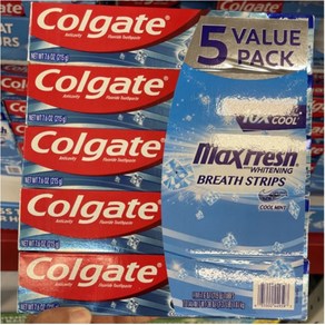 [당일발송]미국 콜게이트 맥스프레시 쿨민트 치약 206g x 5팩 Colgate-MaxFesh 7.6oz 5 Pack