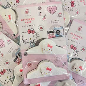 [일본정품] 귀여운 헬로키티 집게 2p 문구집게 과자집게 봉지집게 밀봉집게, 1개