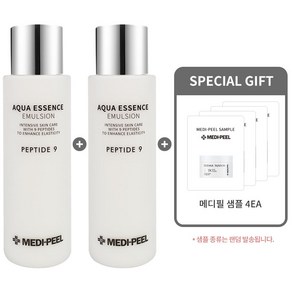 메디필 펩타이드9 아쿠아 에센스 에멀젼 본품2개 + 메디필 샘플 4매 [정품], 2개