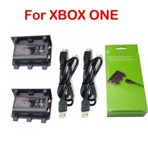 충전식 배터리 팩 275m USB 충전 케이블 포함 XBOX ONE 무선 게임 컨트롤러 교체 배터리 2400mAh 1 개 2 개, 2개, 2)2Pcs