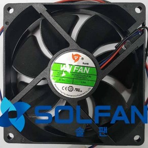 솔팬 WJS922524H-F30 DC24V FAN DC팬 92mm 사이즈 / WJ팬 / 92MM X 25MM 사이즈 / 300RPM / MADE IN CHINA, 1개