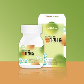 위드바이오 바른쌀 마그네슘 건조 맥주효모 850mg x 90정x1