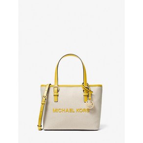 Michael Kors 블랙 프라이데이 제트 세트 여행용 초소형 캔버스 탑 지퍼 토트백