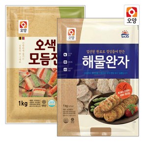 [퀴클리몰] 사조오양 해물완자 1kg + 사조오양 오색 모듬전 1kg (20g), 2개